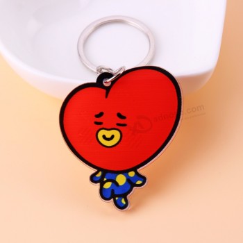 niedliches Anime kpop keychain lieben sich Acrylkarikaturfrauengeschenk Schlüsselring porte Clef Schlüsselkette