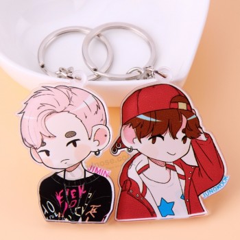 niedliche Anime kpop Jungen keychain lieben sich Schlüsselringfrauengeschenk porte Clef Schlüsselkette