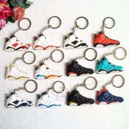 mini silikon jordan 6 keychain taschenanhänger frau männer kinder schlüsselanhänger geschenke sneaker schlüsselanhänger anhänger zubehör schuhe schlüsselanhänger