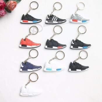 Mini silicona NMD llavero bolso encanto mujer hombres niños llavero regalos zapatillas llavero accesorios colgantes zapatos jordan llavero