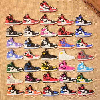 Nouvelle Couleur Mini Silicone Jordan 1 Porte-clés Femme Sac Charme Hommes Enfants Porte-clés Cadeaux Baskets Accessoires Chaussures Porte-clés