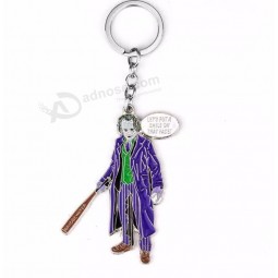 movie batman dark knight joker keychain film Bag keychians classic metal gifts For kids fans