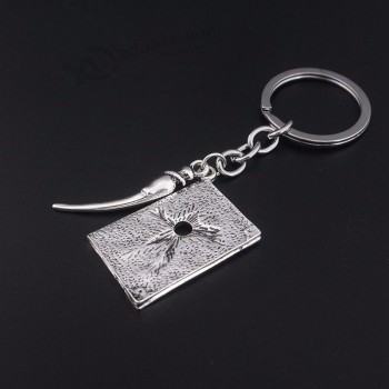 Movie Broom Tom Riddle's Diary Keychain Film Bag Keychians Classic Metal Gifts For Kids Fans