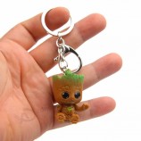 cute Q tree Man baby grootted keychain Bag guardians of the galaxy avengers gifts kids party classic film For fans