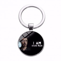 iron Man tony stark keychain marvel The avengers 4 endgame quantum realm series Key ring Car Key chain holder porte clef