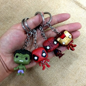 2019 Mode Nouveau Pop Toys Porte-clés Marvel Captain America Iron Man Porte-clés Enfants Wonder Femmes Porte-clés Sac Pendentif Bijoux