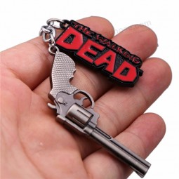 hsic promotion The walking dead keychain metal alloy Key ring holder fashion chaveiro For Men jewelry birthday gifts hc12226