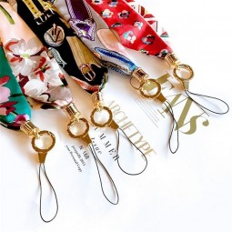 fashion printed neckband silk wide necklace lanyards for sale