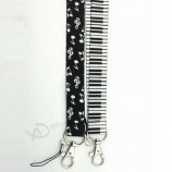 musical note printed phone neck name badge holders