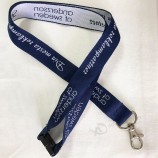 porte-clés de longe en polyester bon marché, porte-badge d’identification de lanière personnalisée