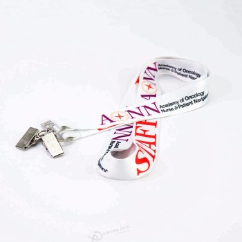 silk screen printing alligator clips polyester sublimation lanyard