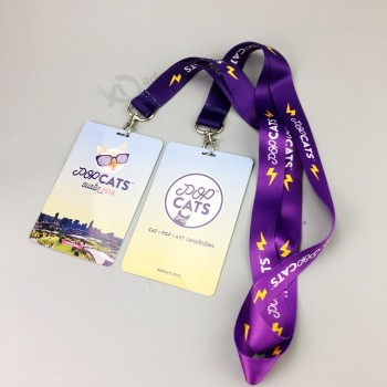 Hot sell design wholesale lanyard with plastic cards
