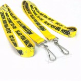 en gros personnalisé propre logo sublimation cordon en polyester
