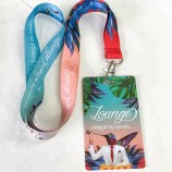 Porte-clés de cordon de cou de sublimation de polyester personnalisé