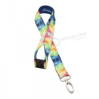 Custom Silk Screen Metal Hook Nylon Lanyards With Logo