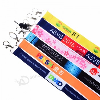 billige Polyester Lanyard Schlüsselanhänger, runde Nylon Lanyard mit Logo benutzerdefinierte, benutzerdefinierte Lanyard Id Badge Holder