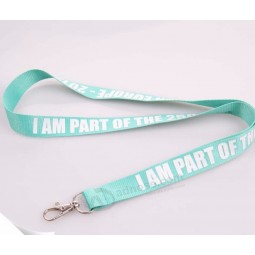 New arrival pink lanyard strip for id card with breakaway buckle