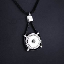 18mm snap pendant long necklace lanyard snap necklace for women
