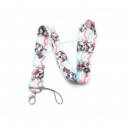 Bande dessinée Husky chien Ribbon Lanière pour Keychai