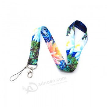 Van Gogh Lotus Flowers Art Lanyard Cou Key Strap cordon de chaîne pour badges