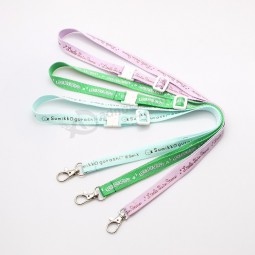 professional custom pantone polyester silk screen lanyard