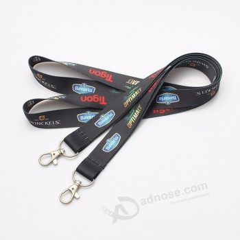 polyester material customised personalized polyester print lanyard