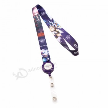 Heißer verkauf polyester grün individuelles logo sublimationsdruck ereignis id ausweisinhaber lanyard