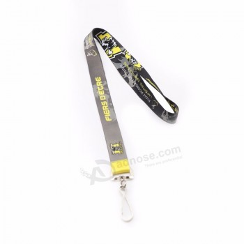 Longe promotionnelle de haute qualité en tissu polyester Porte-badge tissé Lanière