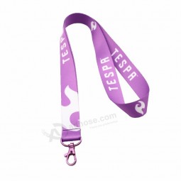 promotional neck custom polyester badge holder lanyard