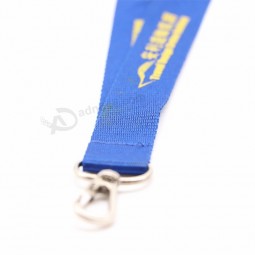 high quality promotional print polyester badge holder lanyard with custom logo