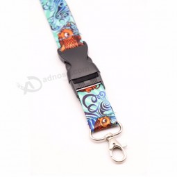 custom cheap screen printed badge holder lanyards 100pcs  minimum order