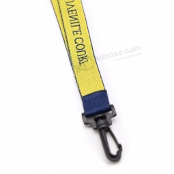 promotional funny polyester detachable aviation neck badge holder lanyards with logo custom