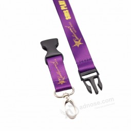 porte-clés de longe en polyester bon marché, longe ronde en nylon avec logo personnalisé longe personnalisée porte-badge d’identification