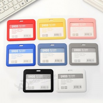 Porte-badges de carte d’identité PP Étiquette de nom de couleur sale avec lanière