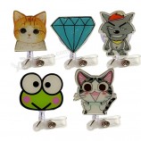 Belle Animal Rétractable Tirer Badge Bobine ID Longe Nom Tag Carte