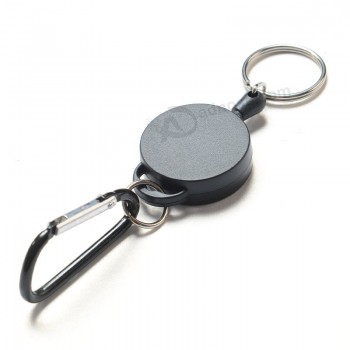 Bobine d’insigne rétractable en alliage de zinc ABS Cordon d’identification en plastique Porte-badge de carte