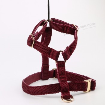 wholesale polyester mesh wine color mesh dog harness