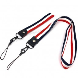 Vente en gros sangle de cou porte-badge USB Hang Rope Lariat Anti-chute Hanging Neck Lanière