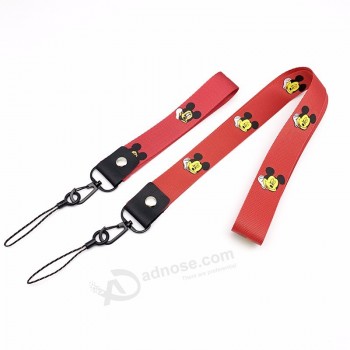 Usine directe en gros Mignon Lanière Sangle de cou pour clés Carte d’identité Sangles de téléphone portable pour Huawei USB Porte-badge DIY Hang Corde