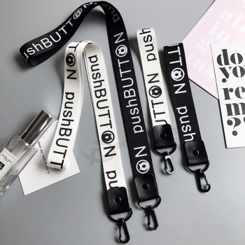 2019 модные слова черные белые ремешки для ключей многофункциональные ремешки для мобильного телефона удосто