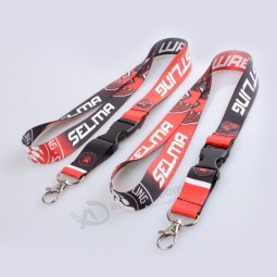 100pcs / lot DHL livraison gratuite Longe personnalisée Longe en polyester de sublimation de 20 mm de large avec boucle de dégagement, longes personnalisées