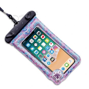 bohemian universal waterproof case for smartphone device floating waterproof phone case with lanyard
