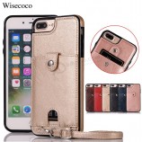 Housse porte-cartes de crédit pour sac de poche et lanière iPhone