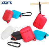 Manchon de boîtier en silicone pour étui d’écouteur Étui de charge Couverture Lanière libre avec bouchon anti-poussière