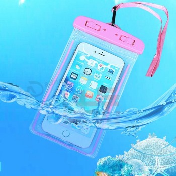 saco impermeável com capa de telefone bolsa subaquática luminosa