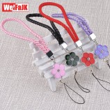 Sangle de téléphone portable dessin animé chat mignon bambou longe sangle de cou pour les clés