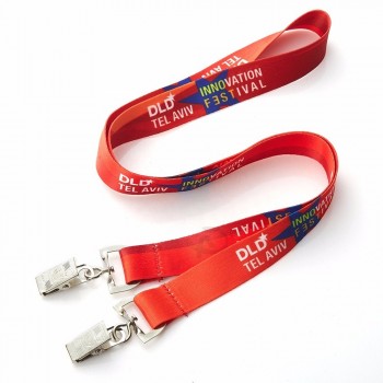 individuell bedrucktes Logo-Lanyard aus Polyester mit Wärmeübertragung