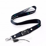 moblie phone round cord name Tag badges lanyard keychains with metal plate