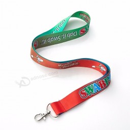 good quality customized heat transfer printed polyester lanyard