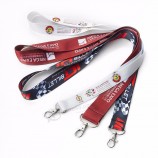 fashion nice heat transfer printed polyester lanyard